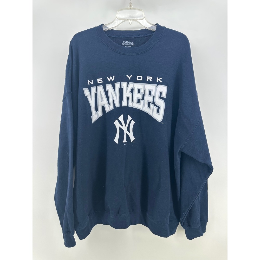 Stitches New York Yankees Navy Blue Crewneck Sweatshirt Mens 3XL MLB Pullover